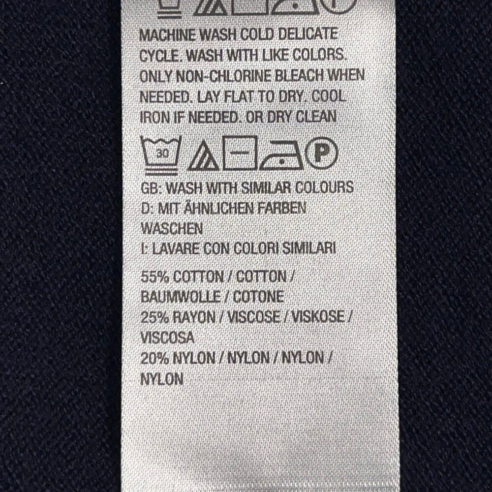 Denim & Co. Womens Navy Plus Size  Lightweight VNeck Long Sleeved Sweater 3X New - Picture 6 of 9